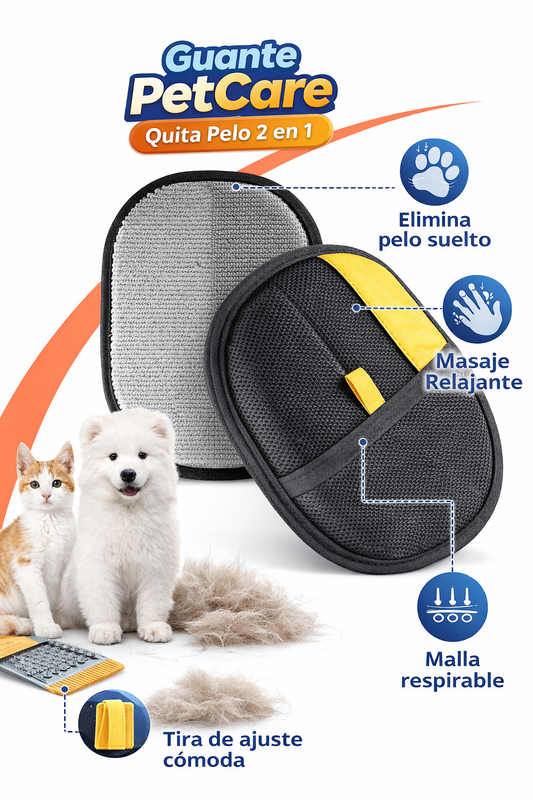 Guante PetCare Quita Pelo 2 en 1