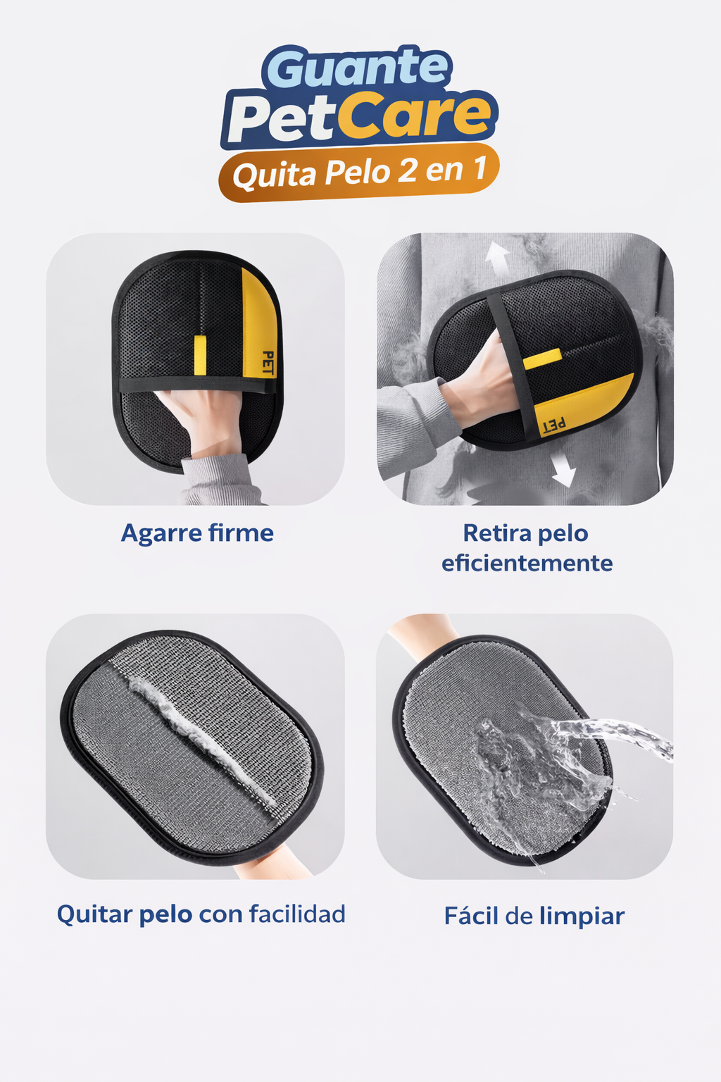 Guante PetCare Quita Pelo 2 en 1